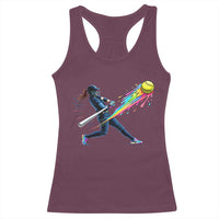 Softball Player Drip Racerback Tank Top