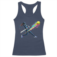 Softball Player Drip Racerback Tank Top