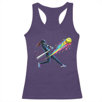 Softball Player Drip Racerback Tank Top