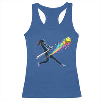 Softball Player Drip Racerback Tank Top