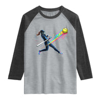 Softball Player Drip Raglan Shirt