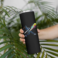 Softball Player Drip Skinny Tumbler