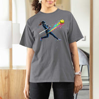 Softball Player Drip T Shirt For Women