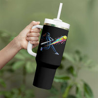 Softball Player Drip Tumbler With Handle