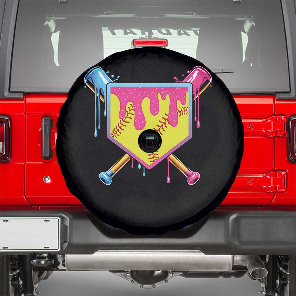 Softball Drip Spare Tire Cover Ice Cream Drip Youth Girls Softball Sport