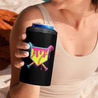 Softball Drip 4 in 1 Can Cooler Tumbler Ice Cream Drip Youth Girls Softball Sport