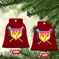 Softball Drip Ceramic Ornament Ice Cream Drip Youth Girls Softball Sport