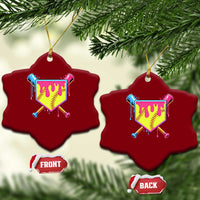 Softball Drip Ceramic Ornament Ice Cream Drip Youth Girls Softball Sport