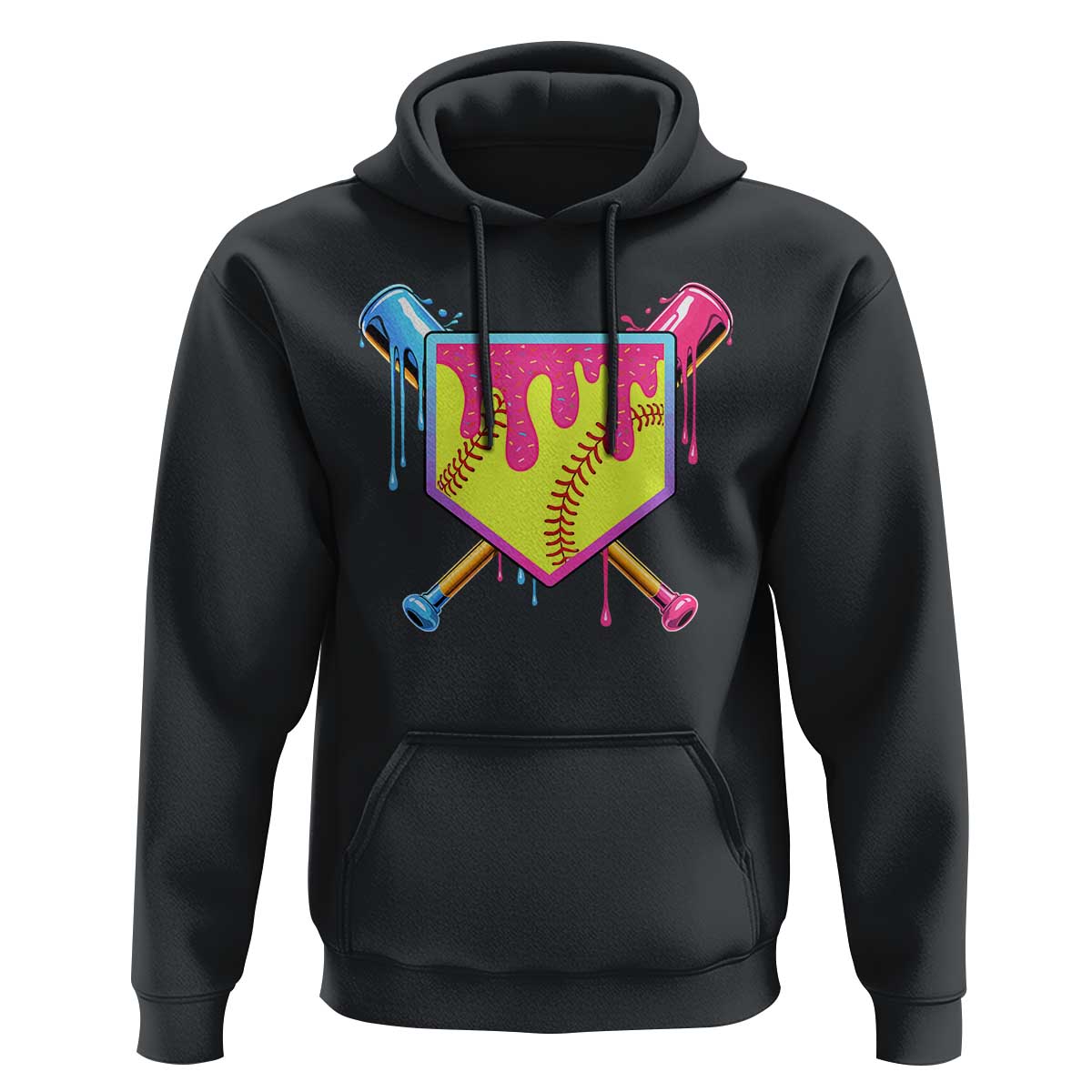 Softball Drip Hoodie Ice Cream Drip Youth Girls Softball Sport