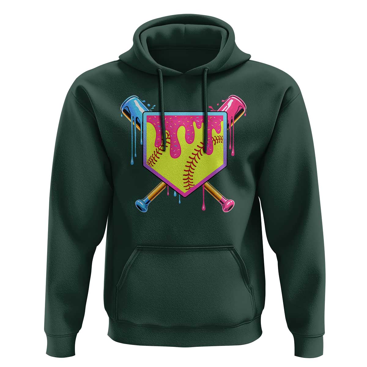 Softball Drip Hoodie Ice Cream Drip Youth Girls Softball Sport