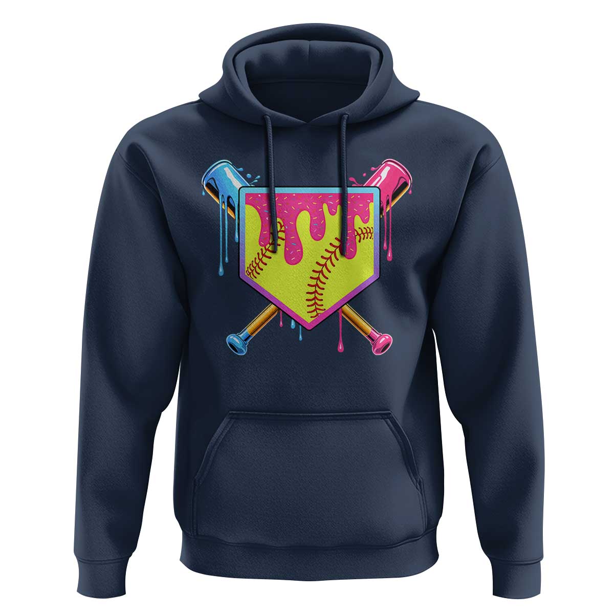 Softball Drip Hoodie Ice Cream Drip Youth Girls Softball Sport