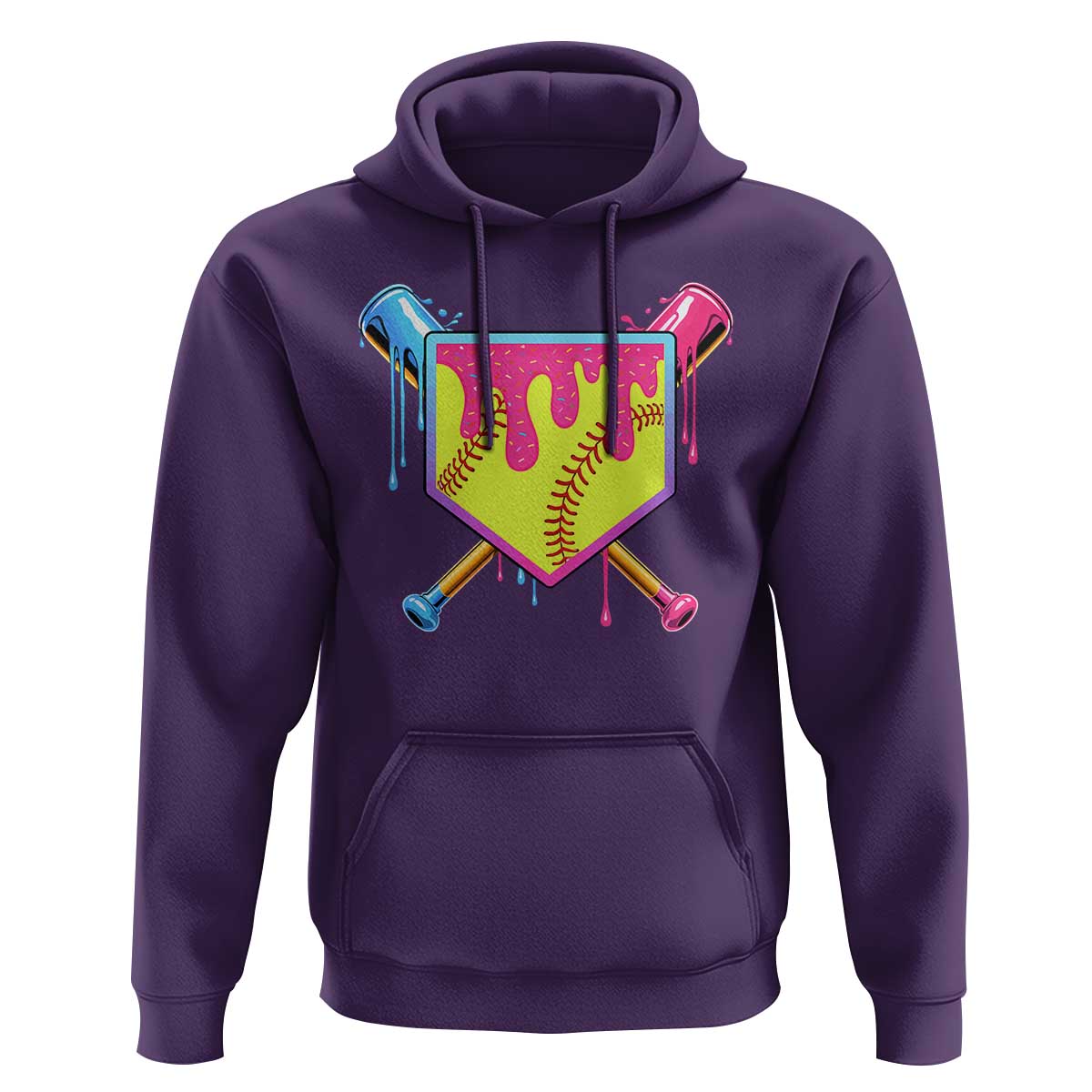 Softball Drip Hoodie Ice Cream Drip Youth Girls Softball Sport