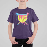 Softball Drip T Shirt For Kid Ice Cream Drip Youth Girls Softball Sport