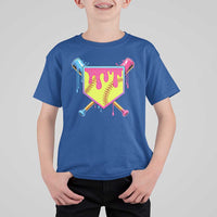 Softball Drip T Shirt For Kid Ice Cream Drip Youth Girls Softball Sport