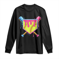 Softball Drip Long Sleeve Shirt Ice Cream Drip Youth Girls Softball Sport