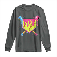Softball Drip Long Sleeve Shirt Ice Cream Drip Youth Girls Softball Sport