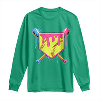 Softball Drip Long Sleeve Shirt Ice Cream Drip Youth Girls Softball Sport
