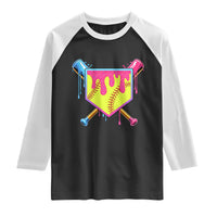 Softball Drip Raglan Shirt Ice Cream Drip Youth Girls Softball Sport
