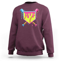 Softball Drip Sweatshirt Ice Cream Drip Youth Girls Softball Sport