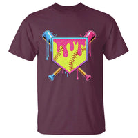 Softball Drip T Shirt Ice Cream Drip Youth Girls Softball Sport