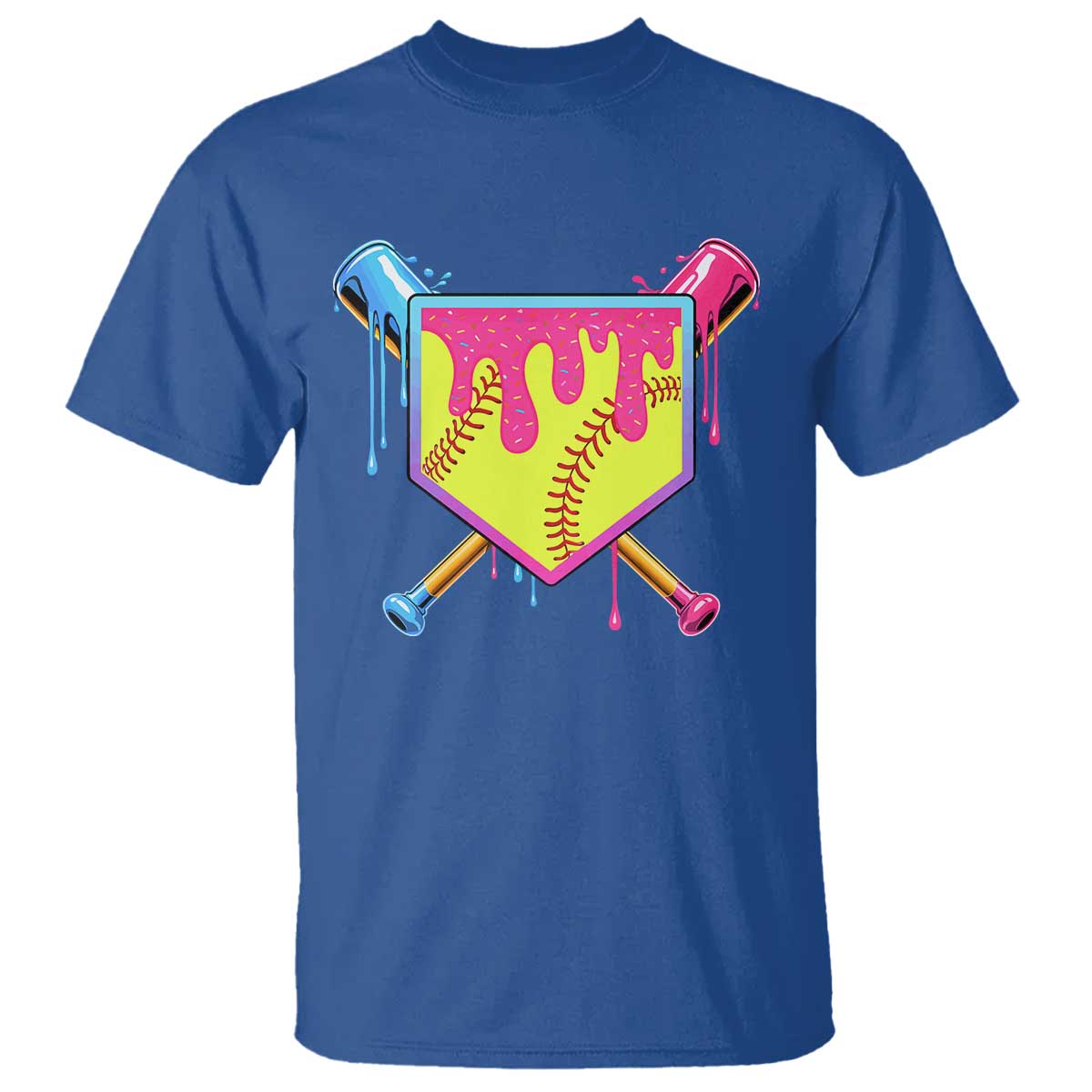 Softball Drip T Shirt Ice Cream Drip Youth Girls Softball Sport