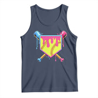 Softball Drip Tank Top Ice Cream Drip Youth Girls Softball Sport