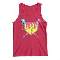 Softball Drip Tank Top Ice Cream Drip Youth Girls Softball Sport