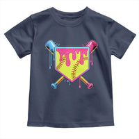 Softball Drip Toddler T Shirt Ice Cream Drip Youth Girls Softball Sport
