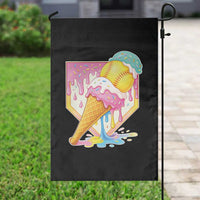 Softball Drip Garden Flag Cute Softball Girls Ice Cream Drip Game Day