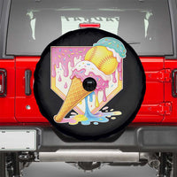 Softball Drip Spare Tire Cover Cute Softball Girls Ice Cream Drip Game Day
