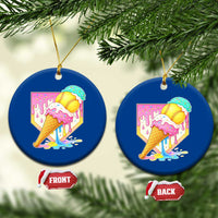 Softball Drip Ceramic Ornament Cute Softball Girls Ice Cream Drip Game Day