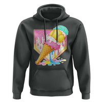 Softball Drip Hoodie Cute Softball Girls Ice Cream Drip Game Day