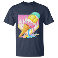 Softball Drip T Shirt Cute Softball Girls Ice Cream Drip Game Day