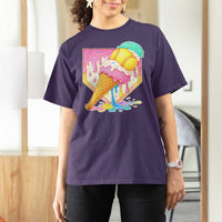 Softball Drip T Shirt For Women Cute Softball Girls Ice Cream Drip Game Day