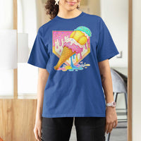 Softball Drip T Shirt For Women Cute Softball Girls Ice Cream Drip Game Day