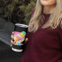 Softball Drip Tumbler Cup Cute Softball Girls Ice Cream Drip Game Day