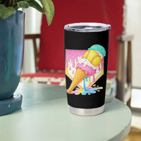 Softball Drip Tumbler Cup Cute Softball Girls Ice Cream Drip Game Day
