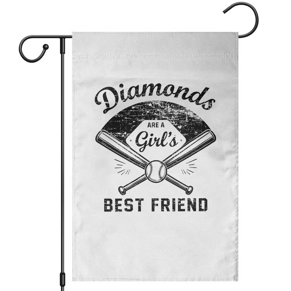 Softball Mom Gift Garden Flag Diamonds Are A Girls Best Friend