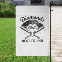 Softball Mom Gift Garden Flag Diamonds Are A Girls Best Friend