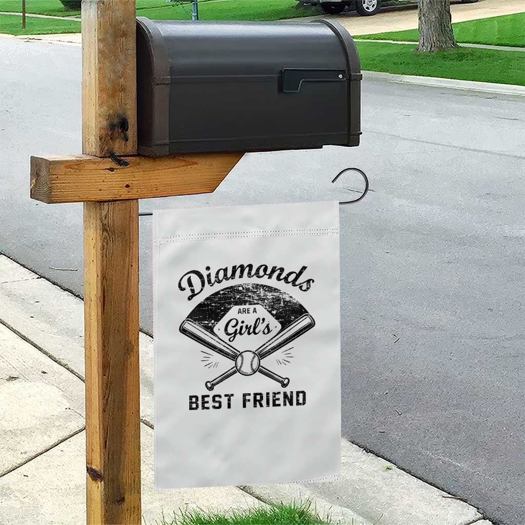 Softball Mom Gift Garden Flag Diamonds Are A Girls Best Friend