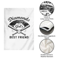 Softball Mom Gift Garden Flag Diamonds Are A Girls Best Friend