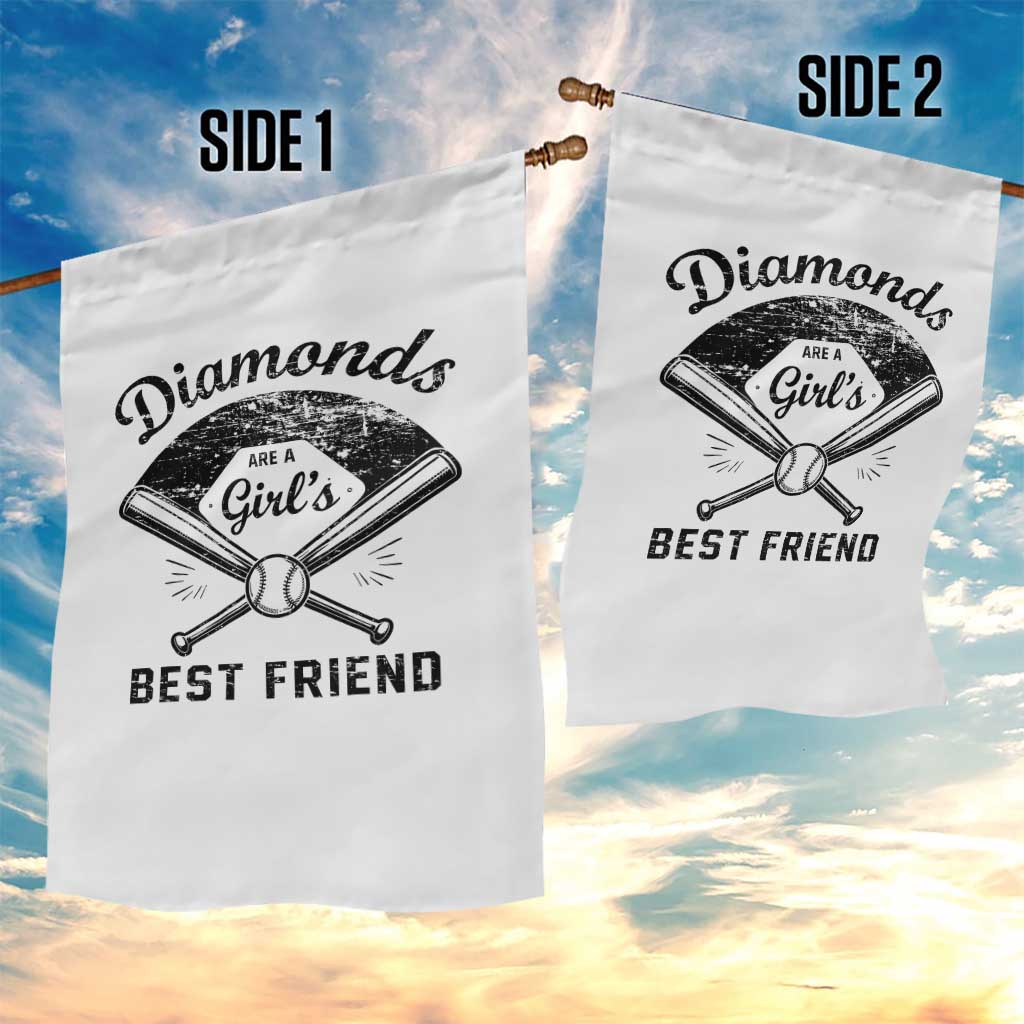 Softball Mom Gift Garden Flag Diamonds Are A Girls Best Friend