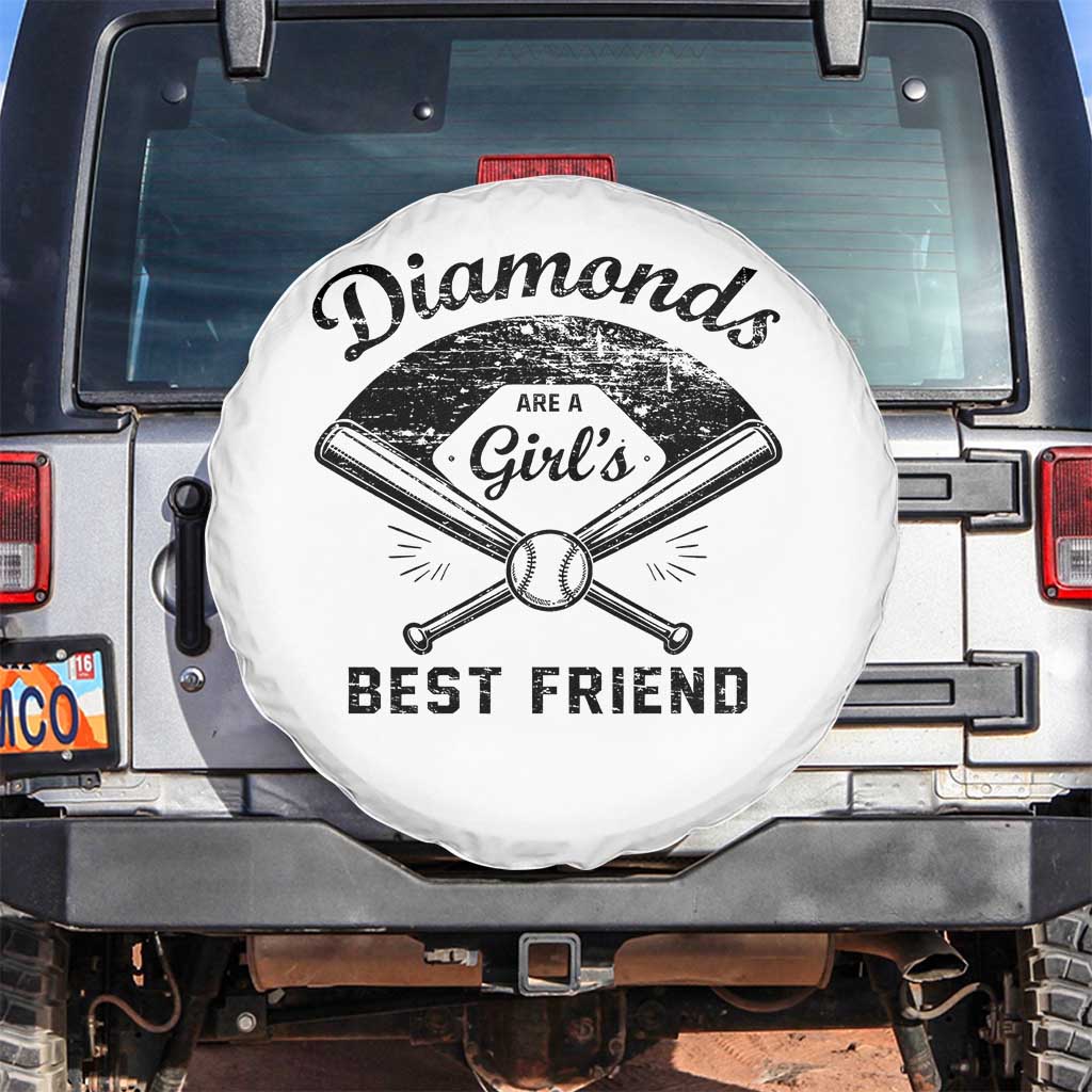 Softball Mom Gift Spare Tire Cover Diamonds Are A Girls Best Friend