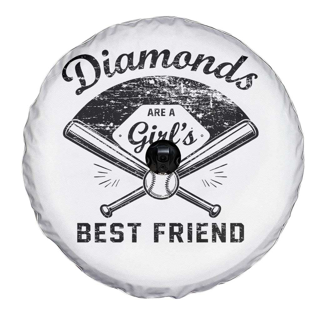 Softball Mom Gift Spare Tire Cover Diamonds Are A Girls Best Friend