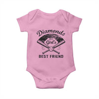 Softball Mom Gift Baby Onesie Diamonds Are A Girls Best Friend