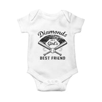 Softball Mom Gift Baby Onesie Diamonds Are A Girls Best Friend