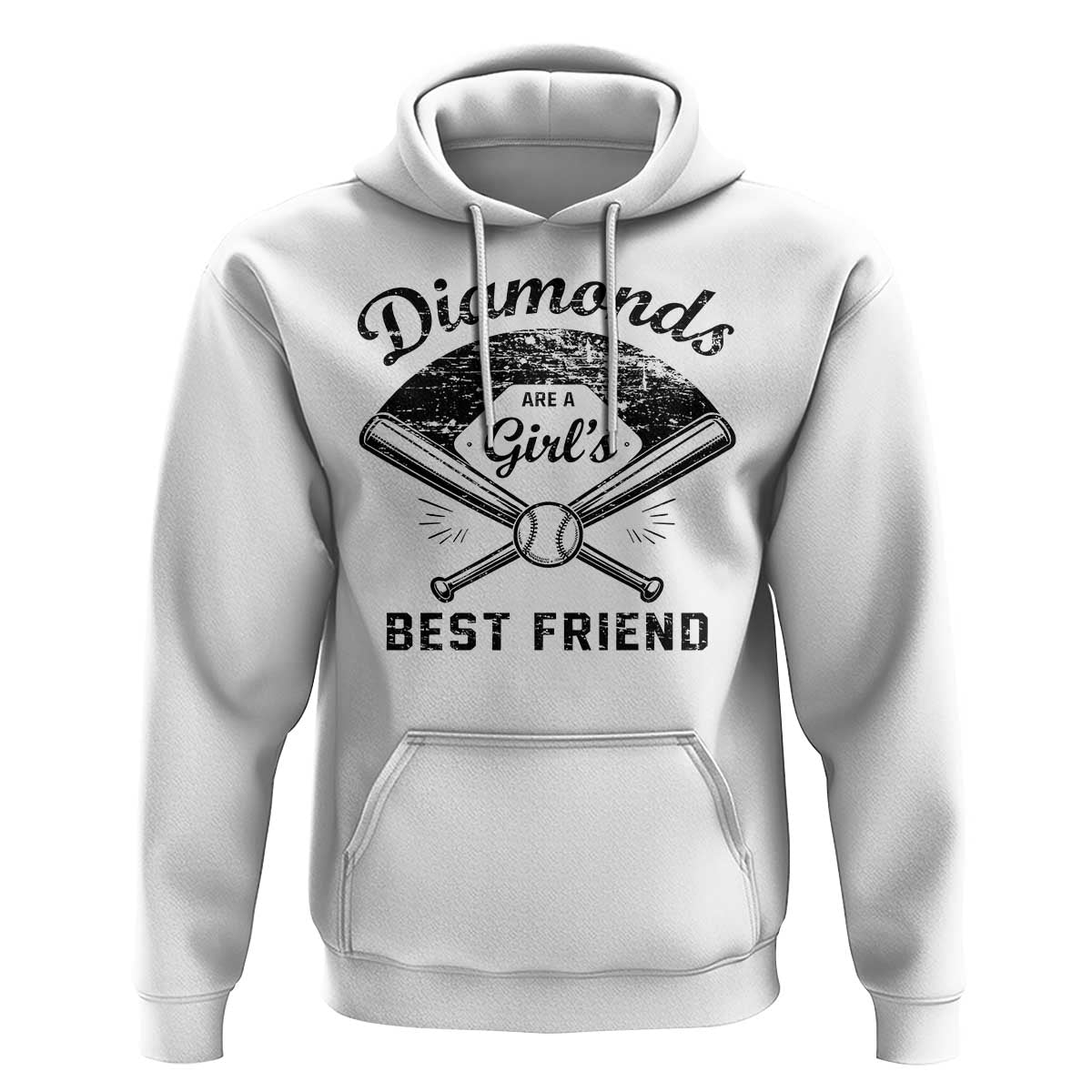 Softball Mom Gift Hoodie Diamonds Are A Girls Best Friend