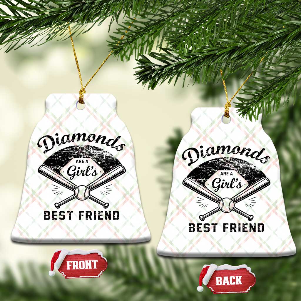 Softball Mom Gift Ceramic Ornament Diamonds Are A Girls Best Friend