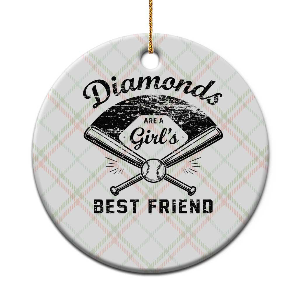 Softball Mom Gift Ceramic Ornament Diamonds Are A Girls Best Friend