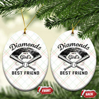 Softball Mom Gift Ceramic Ornament Diamonds Are A Girls Best Friend